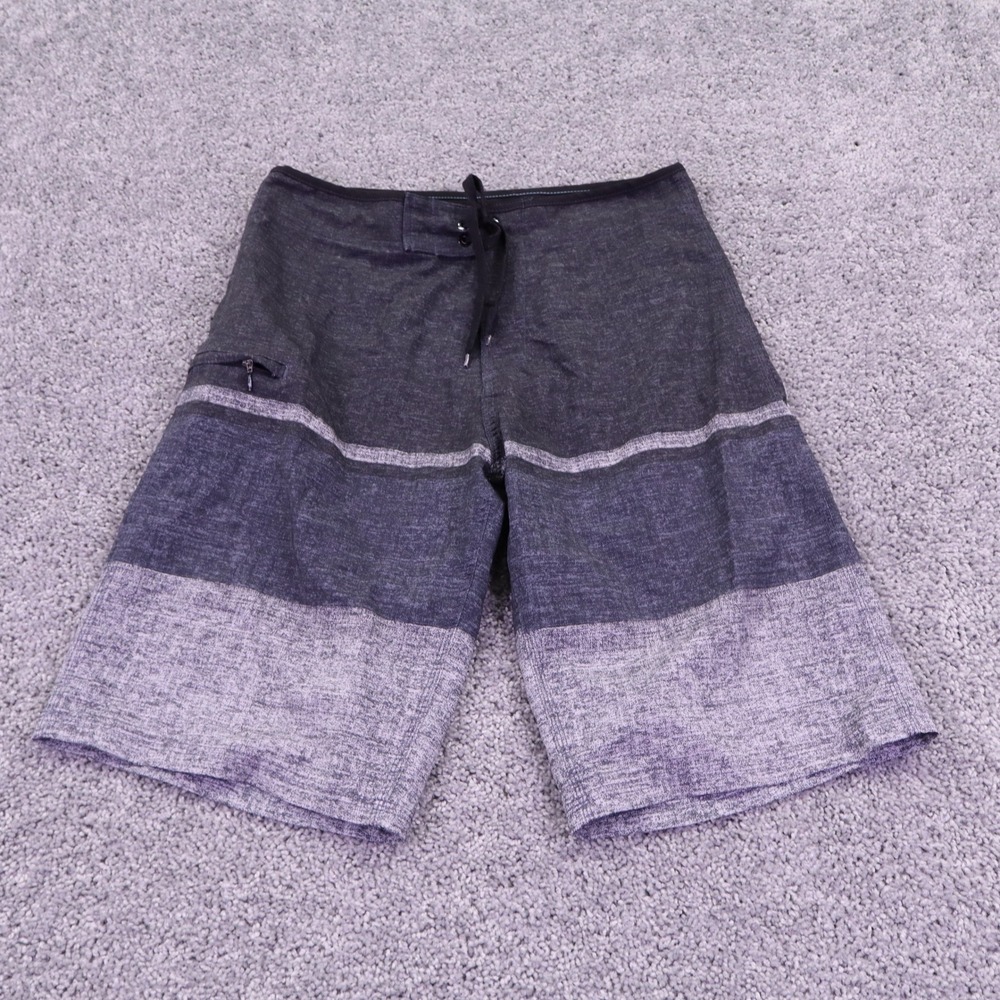 Burnside Board Shorts Mens 30 Black Gray Colorblock Surf Swim Trunks